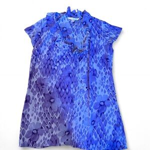 Victoria's Secret Vibrant Blue Floral Blouse